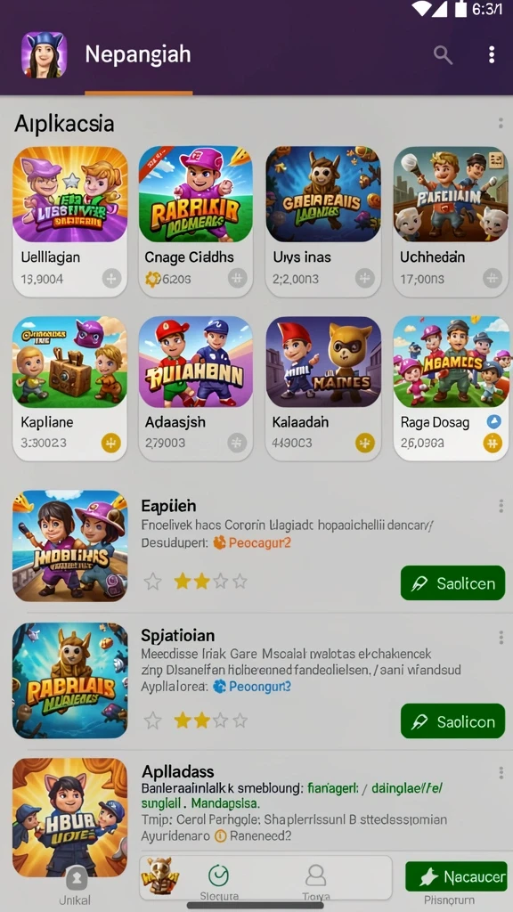 awanluck - Leaderboard yang menunjukkan peringkat pemain secara real-time.